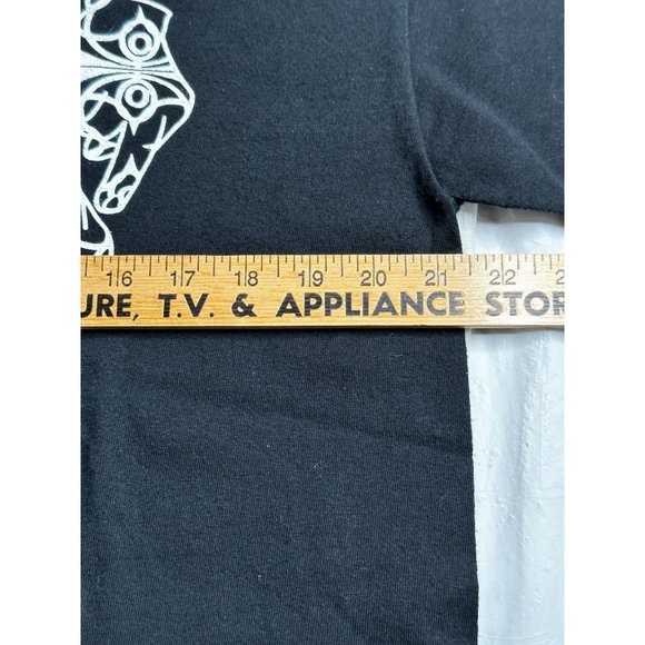 Gildan Graphic  Mens Black T Shirt  Middle Finger Attitude Crew Neck Large - Picture 3 of 4